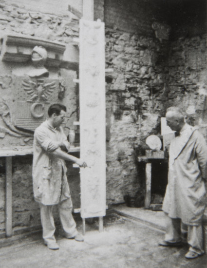 Stone Artisans Working on Site at the Crespi Hicks Estate