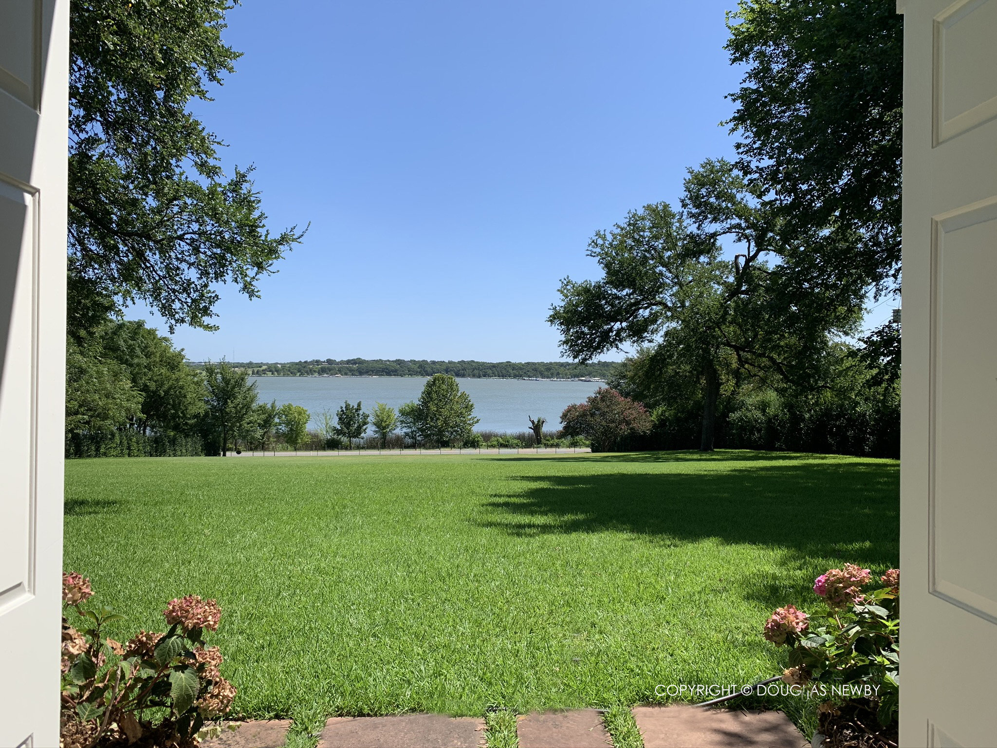 White Rock Lake from front door of home.