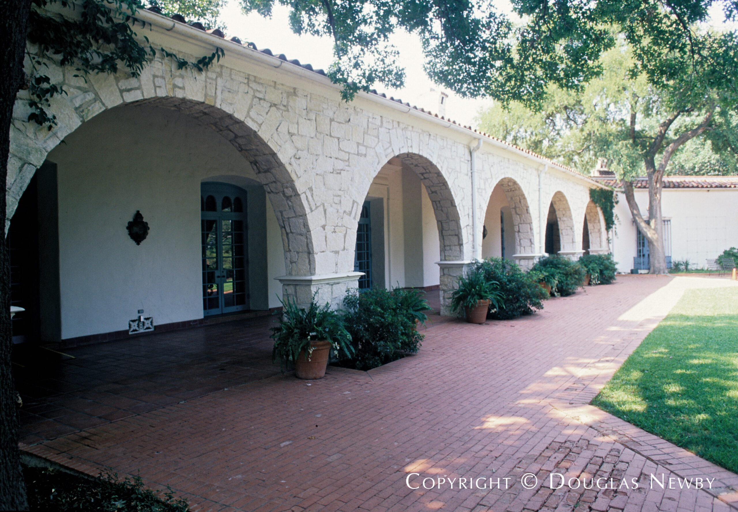 Original hacienda style DeGolyer estate home at White Rock Lake designed by architects Shutt and Scott.