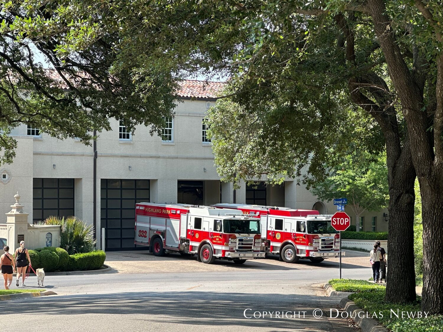 The Highland Park Town Hall includes the Highland Park fire station located in Highland Park, Dallas, Texas.